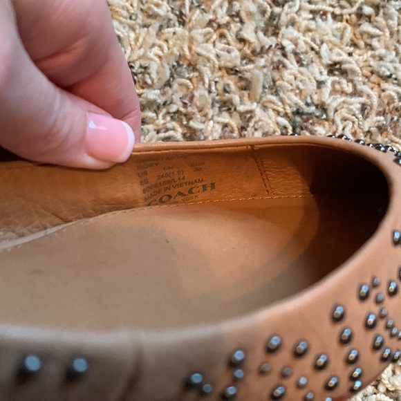 Coach Rory Studded Pointy Toe Flats - Picture 8 of 9